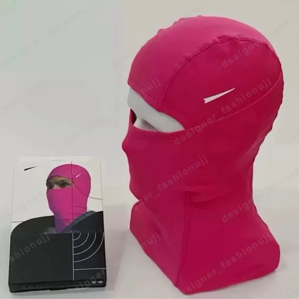 Pink Nike ski mask